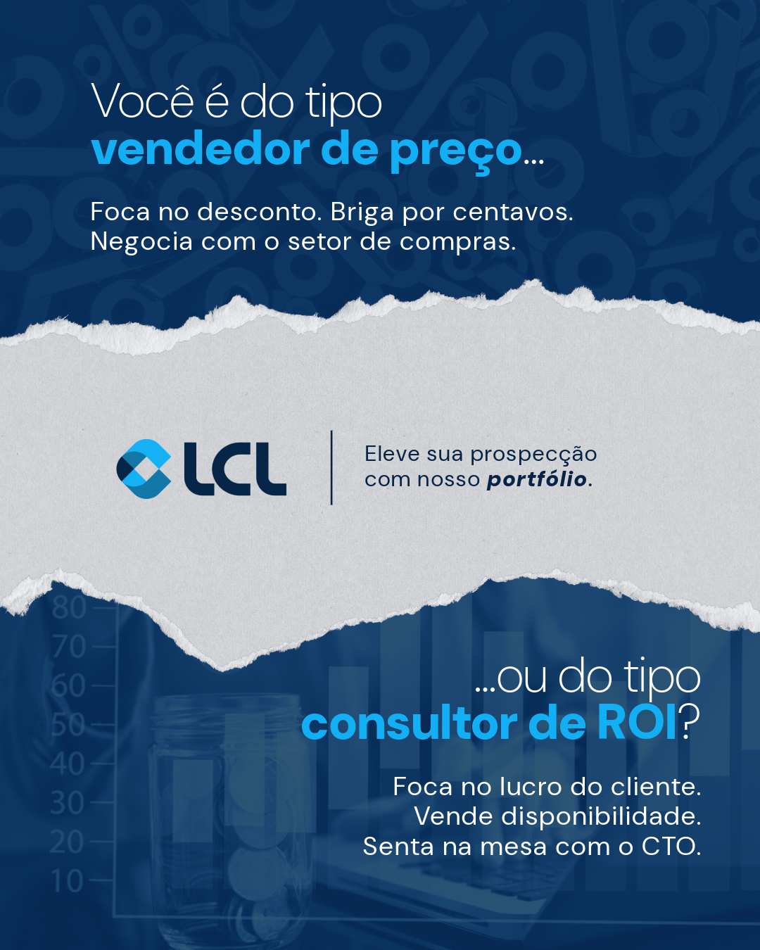 Conteúdo B2B da LCL para LinkedIn